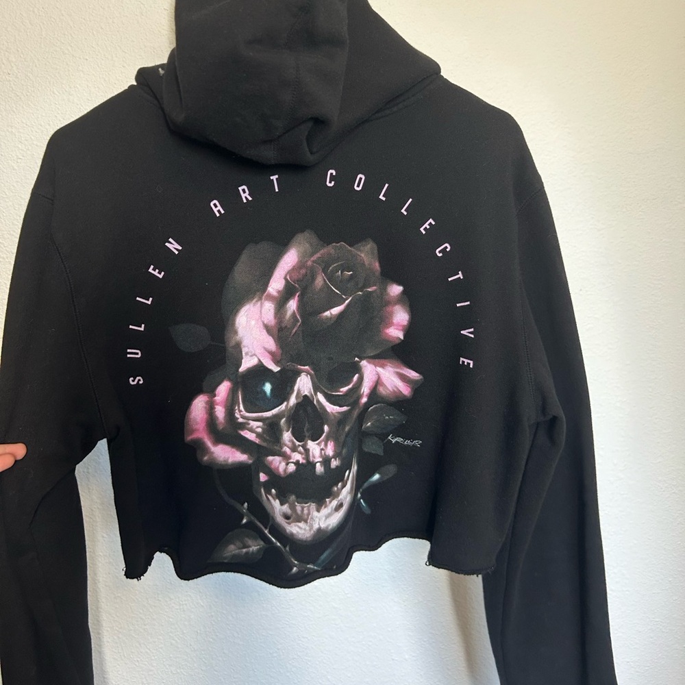 Cropped black sullen sweatshirt